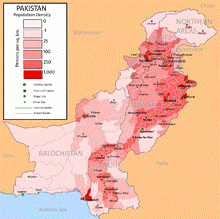 population density in pakistan